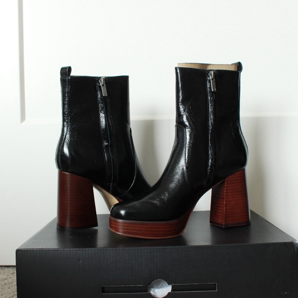 Marc Fisher “Marysa” Platform Leather Boot — NWT